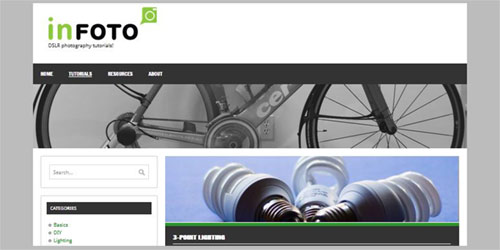 inFoto tutorials page